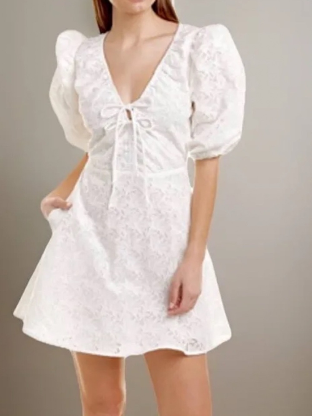Nicholas Danni Featherington Eyelet Mini Dress